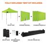imageErgodyne SHAX 6053 Fully Enclosed Pop Up Canopy Tent with Sidewalls Includes Tent and 4 Wall Panels 10ft x 10ft LimeLime