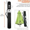 imageErgodyne SHAX 6199 Lightweight Work Umbrella with Stand Portable Sun Shade Lime 75ft