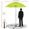 imageErgodyne SHAX 6199 Lightweight Work Umbrella with Stand Portable Sun Shade Lime 75ft