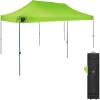 imagePop Up Canopy Tent Heavy Duty 10 x 20 Area 14 Peak Height Includes Wheeled Storage Bag Ergodyne Shax 6015 Lime