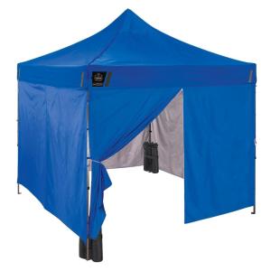imageErgodyne SHAX 6053 Fully Enclosed Pop Up Canopy Tent with Sidewalls Includes Tent and 4 Wall Panels 10ft x 10ft LimeBlue
