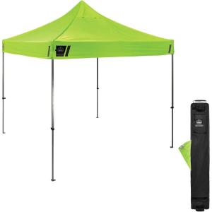 imagePop Up Canopy Tent Heavy Duty 10 x 10 Area Peak Height 14 Includes Wheeled Bag Ergodyne Shax 6000Lime