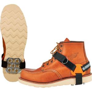 imageErgodyne TREX 6315 StrapOn Heel Traction Cleat Grips Ice and Snow Easily Attaches Over Heel of ShoeBoot with Steel Plate to Provide AntiSlip Solution Medium LargeBlackMediumLarge