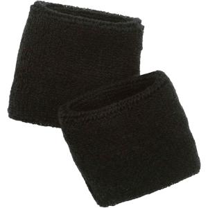 imageErgodyne unisex adult Wrist Terry Cloth Sweatband Black Pair US2Pack