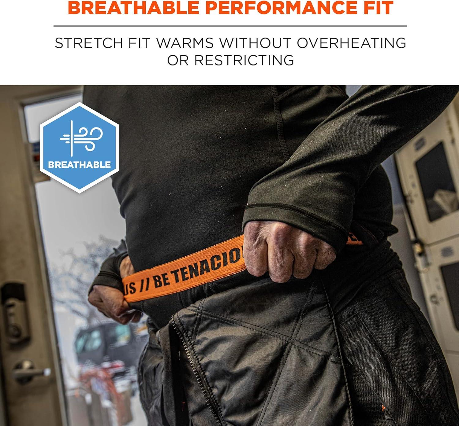 imageErgodyne Mens Standard Lightweight Base Layer Pants Black 3XLargeLarge