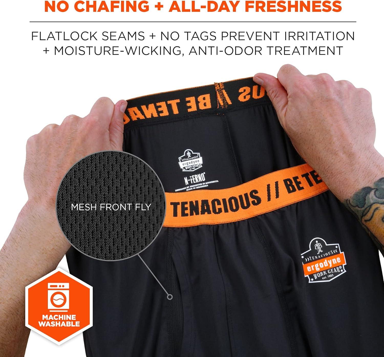 imageErgodyne Mens Standard Lightweight Base Layer Pants Black 3XLargeXLarge