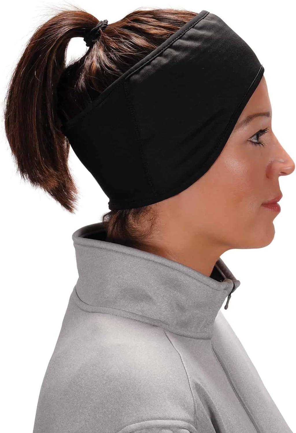 imageErgodyne womens Hat 2 Layer Winter Headband Fleece Spandex Black One Size US