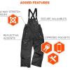 imageErgodyne NFerno 6472 Winter Insulated Bib Overalls Workwear Outerwear Thermal Insulation Leg ZippersBlackSmallXXLarge