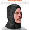 imageErgodyne NFerno 6842 Winter Hard Hat Liner  2Layer FleeceLined Polyester Shell Shoulder LengthBlack