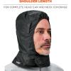 imageErgodyne NFerno 6842 Winter Hard Hat Liner  2Layer FleeceLined Polyester Shell Shoulder LengthBlack
