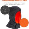 imageErgodyne NFerno 6842 Winter Hard Hat Liner  2Layer FleeceLined Polyester Shell Shoulder LengthBlack