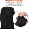 imageErgodyne NFerno 6842 Winter Hard Hat Liner  2Layer FleeceLined Polyester Shell Shoulder LengthBlack