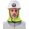 imageErgodyne NFerno 6842 Winter Hard Hat Liner  2Layer FleeceLined Polyester Shell Shoulder LengthLime