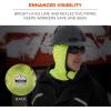 imageErgodyne NFerno 6842 Winter Hard Hat Liner  2Layer FleeceLined Polyester Shell Shoulder LengthLime