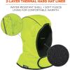 imageErgodyne NFerno 6842 Winter Hard Hat Liner  2Layer FleeceLined Polyester Shell Shoulder LengthLime
