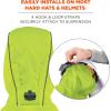 imageErgodyne NFerno 6842 Winter Hard Hat Liner  2Layer FleeceLined Polyester Shell Shoulder LengthLime