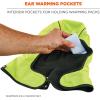 imageErgodyne NFerno 6842 Winter Hard Hat Liner  2Layer FleeceLined Polyester Shell Shoulder LengthLime