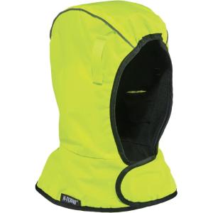 imageErgodyne NFerno 6842 Winter Hard Hat Liner  2Layer FleeceLined Polyester Shell Shoulder LengthLime