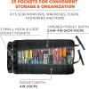 imageArsenal 5870 Tool RollUp Pouch 25Pockets Polyester Gray