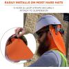 imageErgodyne  29063 GloWear 8006 High Visibility Hard Hat Neck Shade with Reflective Binding Lime 1 Count Pack of 1Orange
