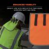 imageErgodyne  29063 GloWear 8006 High Visibility Hard Hat Neck Shade with Reflective Binding Lime 1 Count Pack of 1Orange