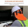 imageErgodyne  29063 GloWear 8006 High Visibility Hard Hat Neck Shade with Reflective Binding Lime 1 Count Pack of 1Orange