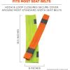 imageErgodyne GloWear 8004 High Vis Safety Seat Belt Cover for Seatbelt Compliance Reflective Accents for Enhanced Visibility OrangeLime