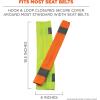 imageErgodyne GloWear 8004 High Vis Safety Seat Belt Cover for Seatbelt Compliance Reflective Accents for Enhanced Visibility OrangeOrange