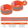 imageErgodyne GloWear 8100 Hi Vis Reflective ArmLeg Band with Hook and Loop 2PackOrange
