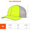 imageErgodyne Womens Cap Blank High Visibility Reflective Snapback Hat Baseball Cap LimeBlank