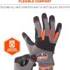 imageProFlex 710 Heavy Duty Work Gloves High Visibility Reinforced Fingertips and PalmBlack  Gray