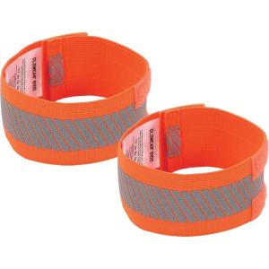 imageErgodyne GloWear 8100 Hi Vis Reflective ArmLeg Band with Hook and Loop 2PackOrange