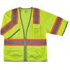 imageErgodyne unisex adult Twotone Hivis Class 3 Two Tone Hi Vis Surveyor Vest Zipper Lime LargeXLarge USLime