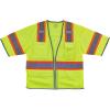 imageErgodyne unisex adult Twotone Hivis Class 3 Two Tone Hi Vis Surveyor Vest Zipper Lime LargeXLarge USLime