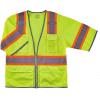 imageErgodyne unisex adult Twotone Hivis Class 3 Two Tone Hi Vis Surveyor Vest Zipper Lime LargeXLarge USLime