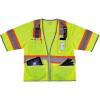 imageErgodyne unisex adult Twotone Hivis Class 3 Two Tone Hi Vis Surveyor Vest Zipper Lime LargeXLarge USLime