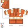 imageErgodyne unisex adult Twotone Hivis Class 3 Two Tone Hi Vis Surveyor Vest Zipper Lime LargeXLarge USOrange