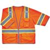 imageErgodyne unisex adult Twotone Hivis Class 3 Two Tone Hi Vis Surveyor Vest Zipper Lime LargeXLarge USOrange