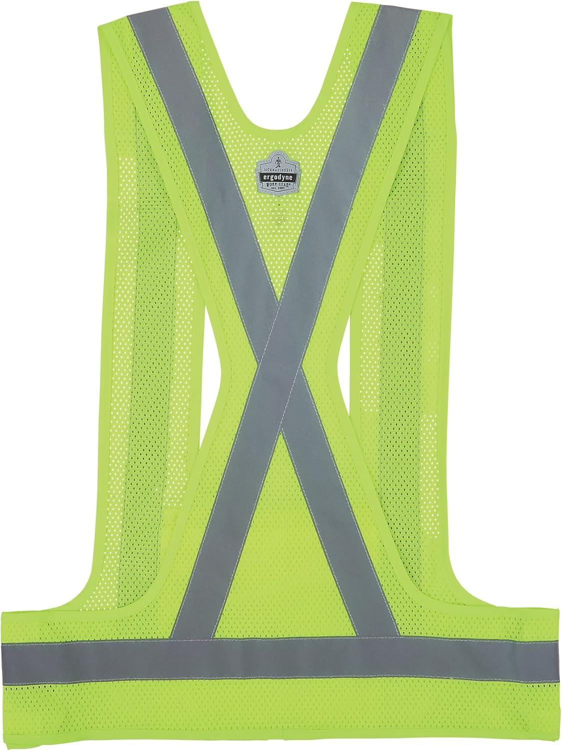 imageErgodyne GloWear 8142BA Breakaway Hi Vis Mesh Safety Vest Type O Class 1 Front PocketLime
