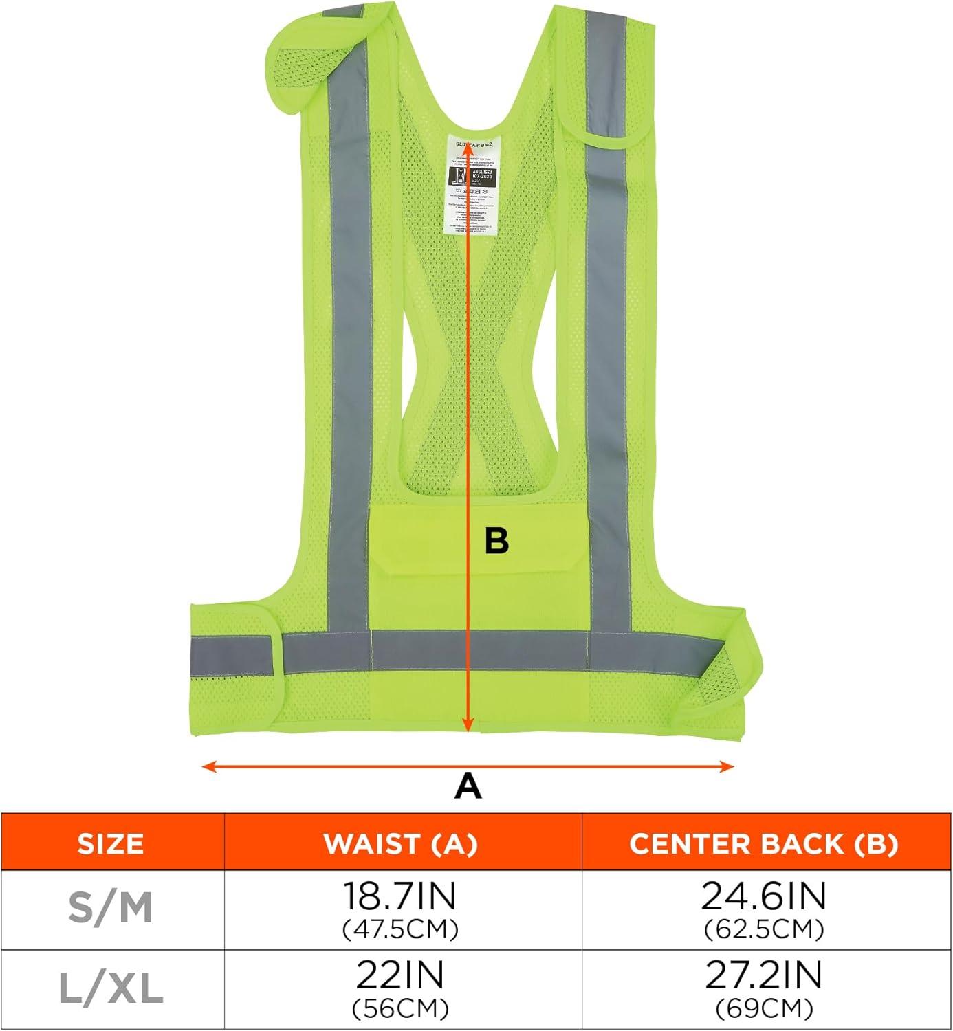 imageErgodyne GloWear 8142BA Breakaway Hi Vis Mesh Safety Vest Type O Class 1 Front PocketLime
