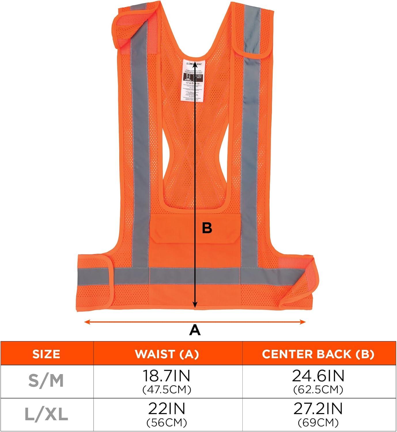 imageErgodyne GloWear 8142BA Breakaway Hi Vis Mesh Safety Vest Type O Class 1 Front PocketOrange