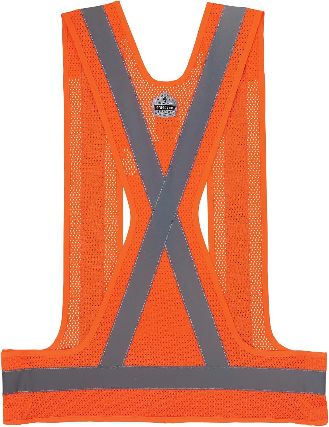 imageErgodyne GloWear 8142BA Breakaway Hi Vis Mesh Safety Vest Type O Class 1 Front PocketOrange