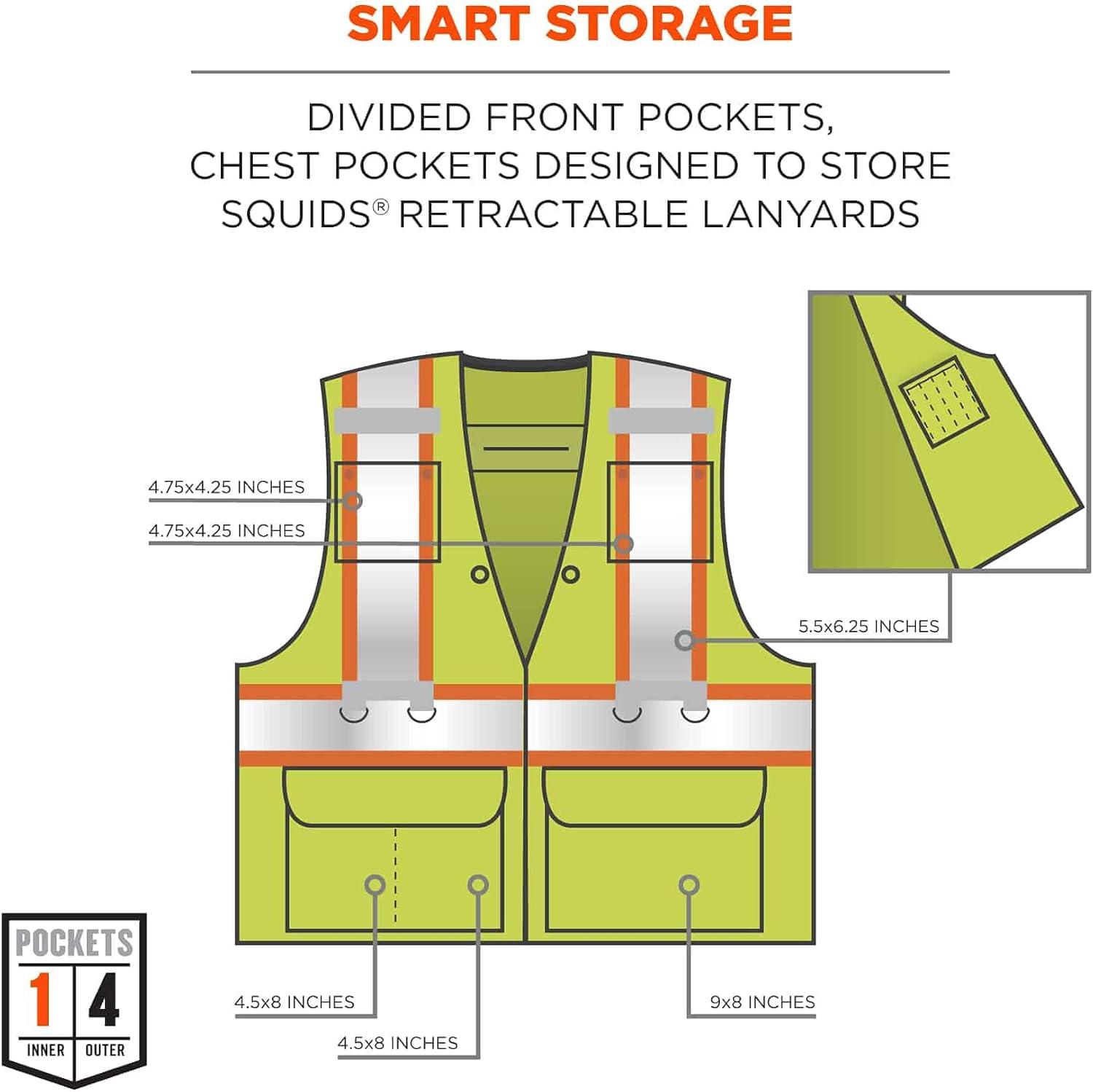 imageErgodyne GloWear 8231TV Hi Vis Tool Tethering Class 2 Safety Vest
