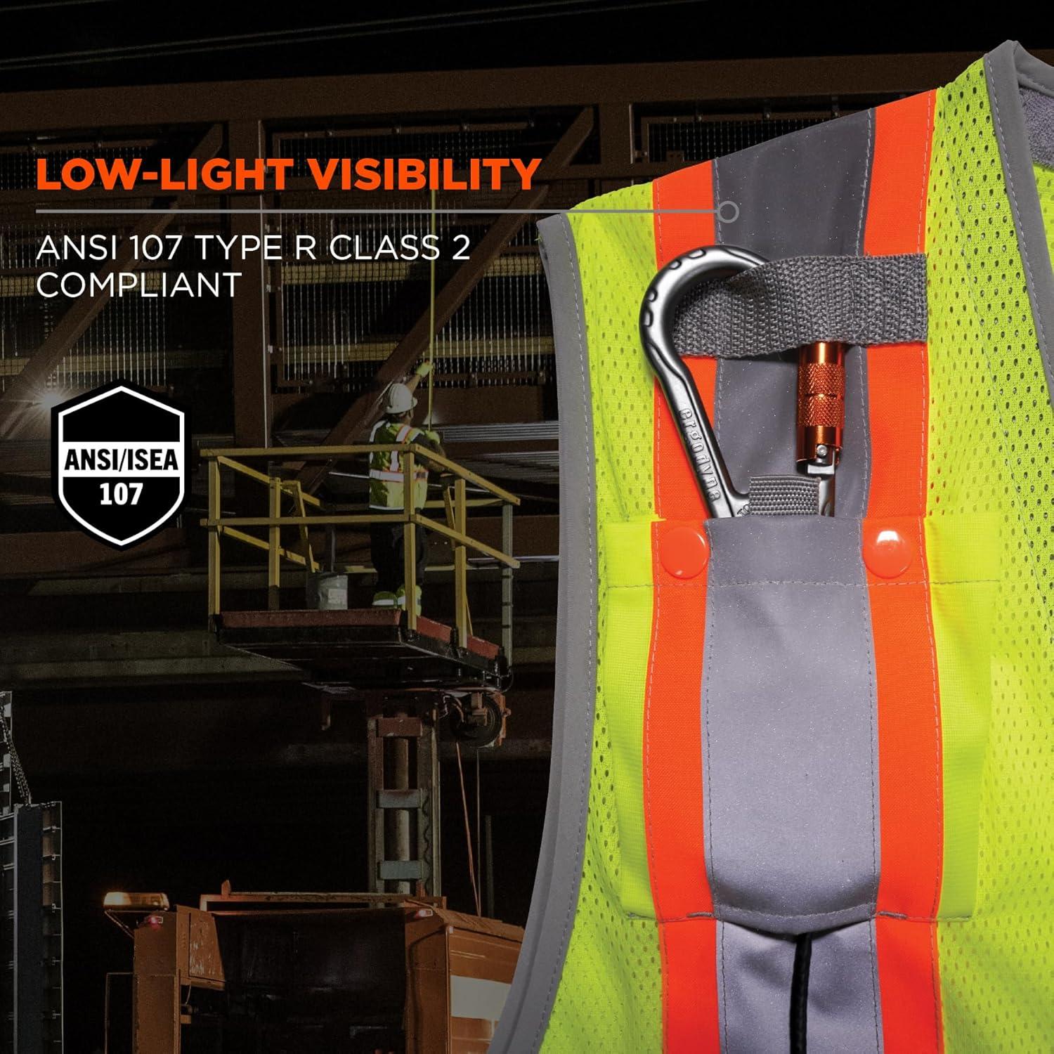 imageErgodyne GloWear 8231TV Hi Vis Tool Tethering Class 2 Safety Vest