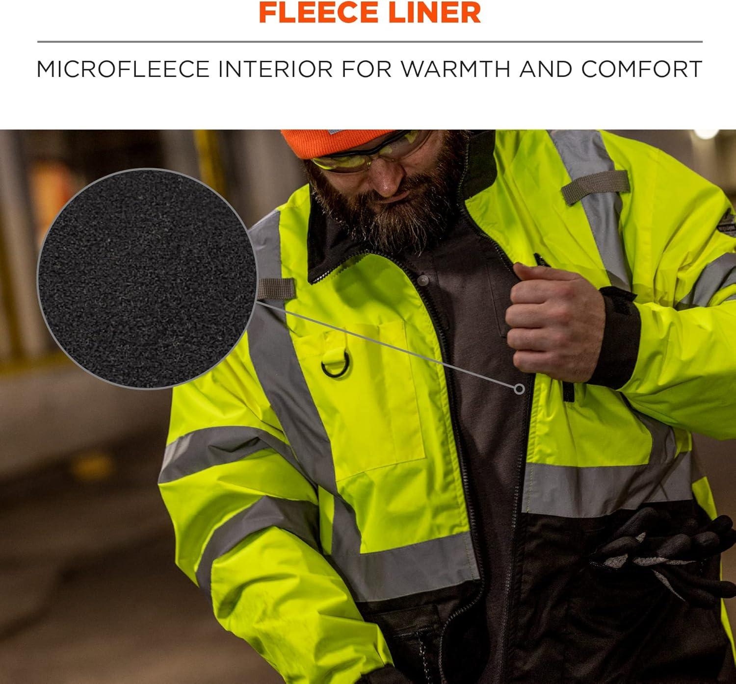 imageErgodyne GloWear 8351 Windbreaker Jacket Hi Visibility Reflective Jackets Type R Class 3Orange