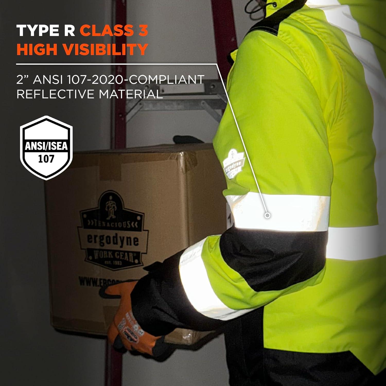imageErgodyne Hivis JacketHeat Reflective LiningLime