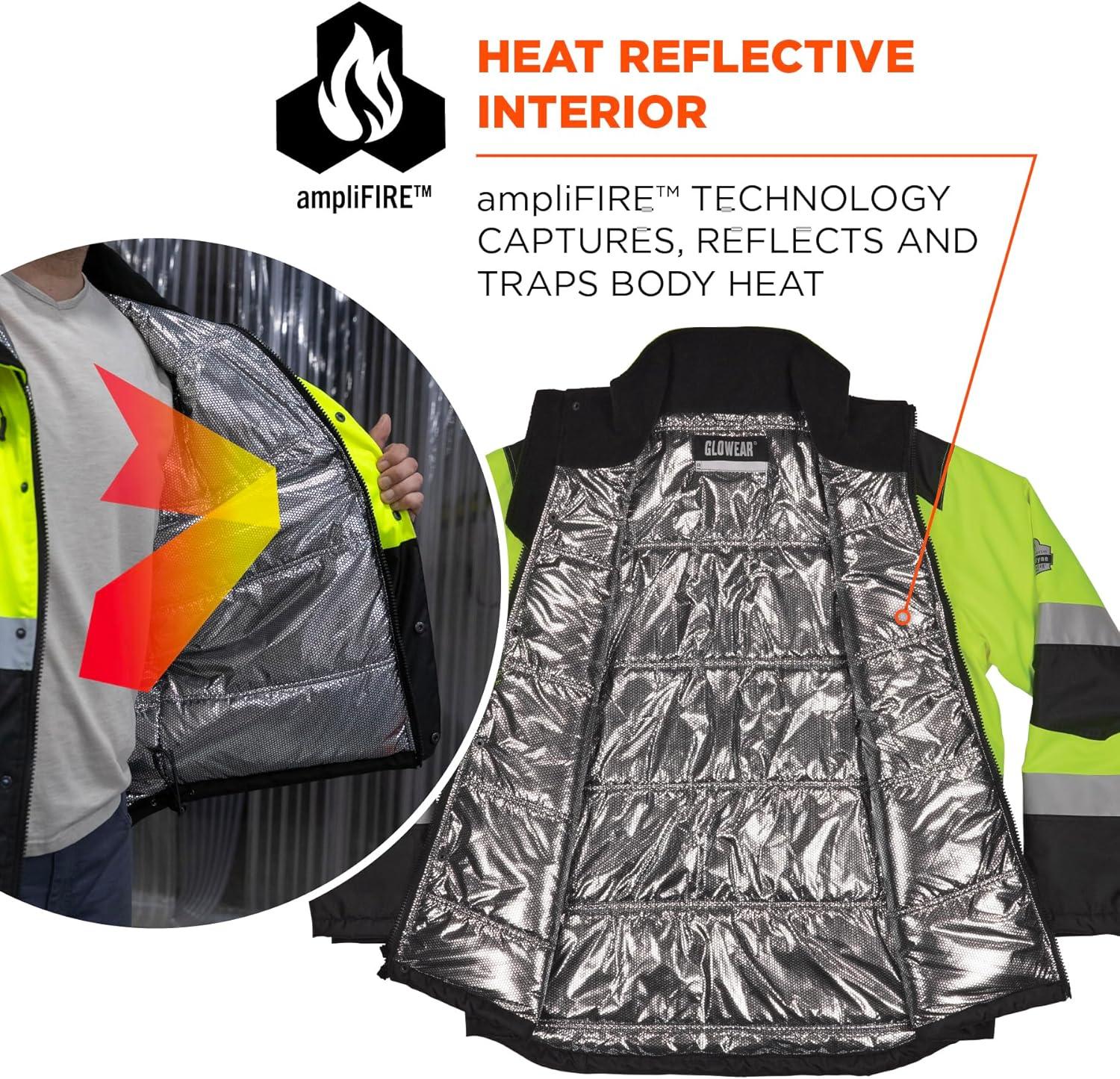 imageErgodyne Hivis JacketHeat Reflective LiningLime