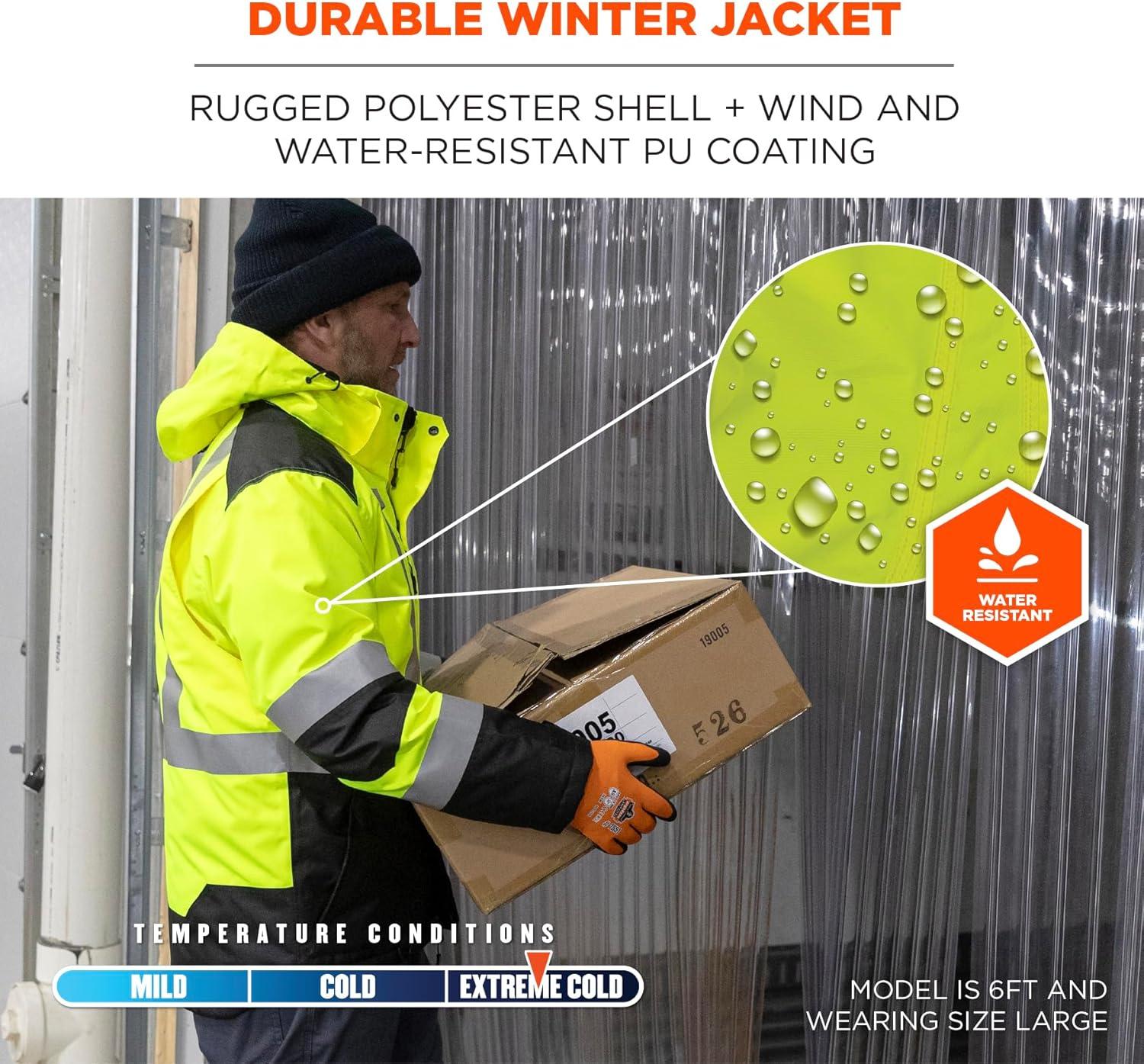 imageErgodyne Hivis JacketHeat Reflective LiningLime