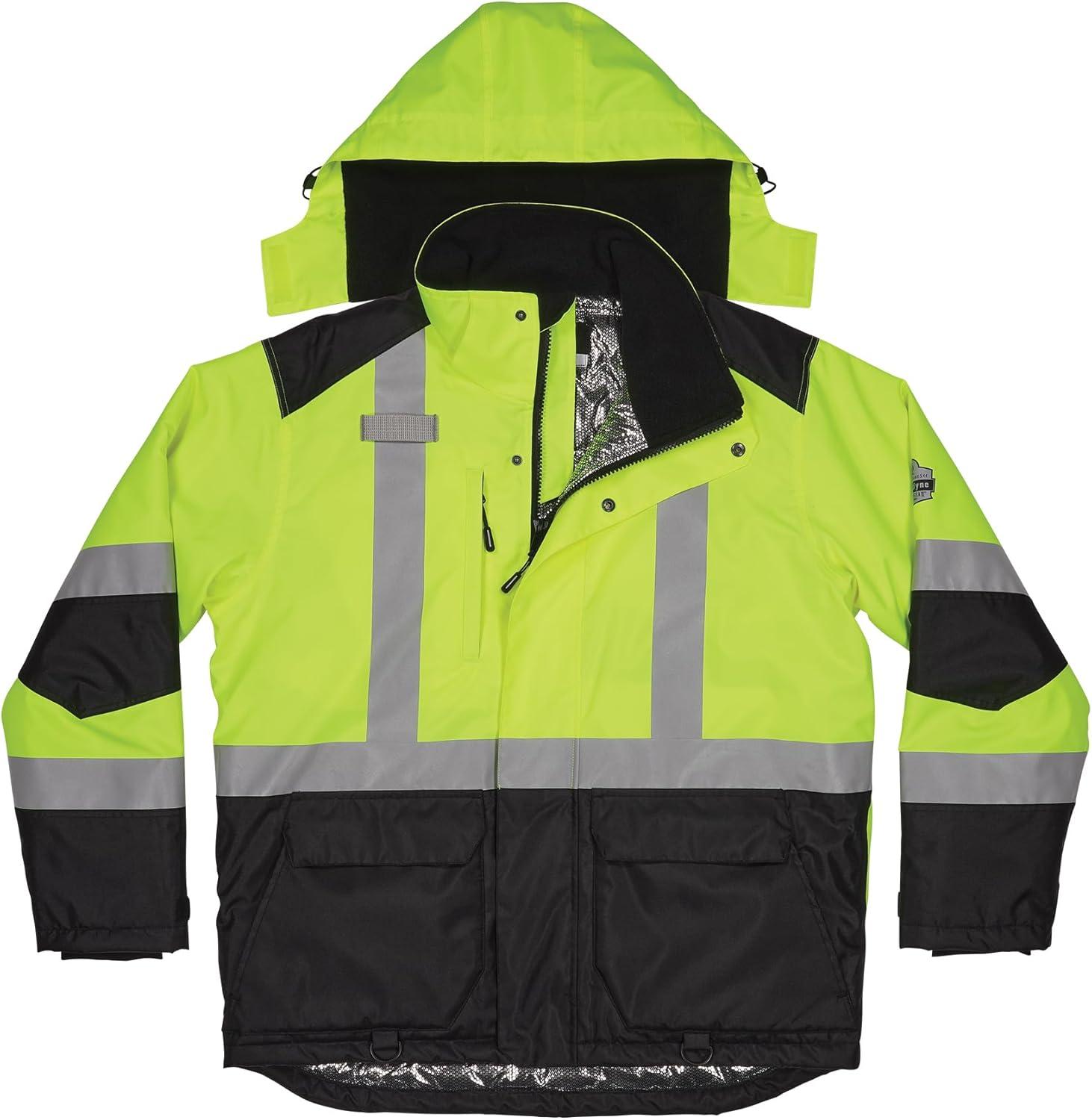 imageErgodyne Hivis JacketHeat Reflective LiningLime