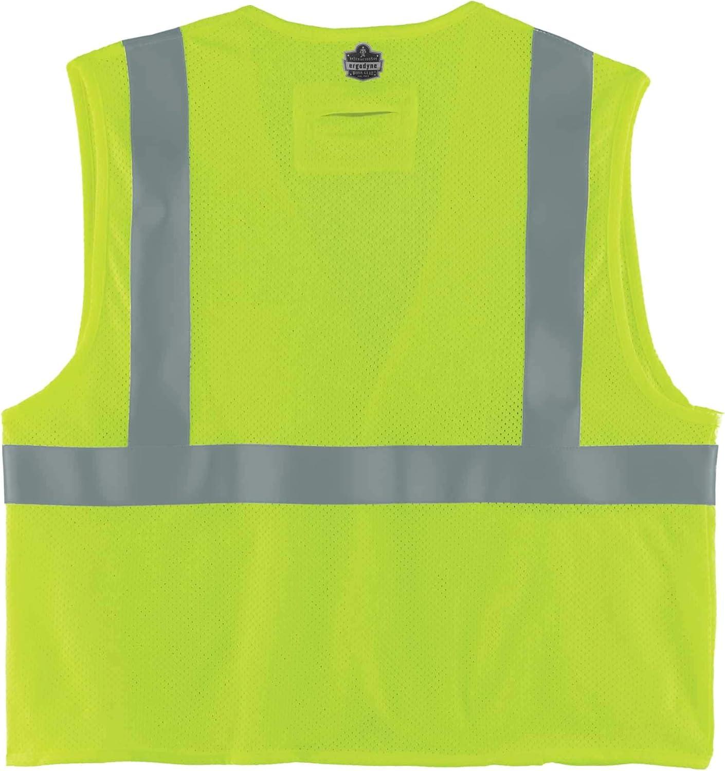 imageErgodyne Safety Type R Class 2 FR Modacrylic Vest Lime LargeXLarge USLargeXLarge